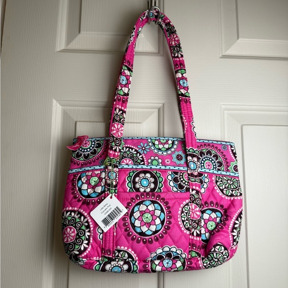 Vera Bradley Handbags - NWT Vera Bradley Cupcake Pink Little Betsy Purse Retired Tote Bag